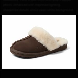 UGG Tan and Cream Sheepskin Slippers